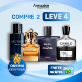 4 Perfumes Masculinos TESTER (100ml) - Scandal | Sauvage | Bleu de chanel | Creed (5 Anos Armazém do Perfume)