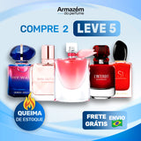 5 Perfumes Femininos TESTER (100ml) - My way | L’interdit | La vie est belle intense | Irrestible | Si passione (5 Anos Armazém do Perfume)