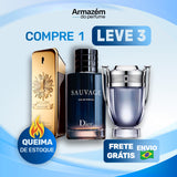 3 Perfumes Masculinos TESTER (100ml) - Sauvage | Invictus | 1 Million In Black (5 Anos (Armazém do Perfume)