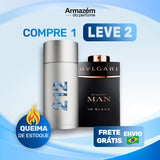 2 Perfumes Masculinos (100ml) - 212 MEN | Bvlgari MAN in Black | (5 Anos Armazém do Perfume)