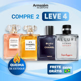 CASAL CHANEL - (100ml) - Bleu de Chanel | Chanel Allure | Coco Mademoiselle | Chanel n5 (5 Anos Armazém do Perfume)