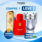 3 Perfumes Masculinos (100ml) - 1 Million | Invictus | Ferrari Red | (5 Anos Armazém do Perfume)