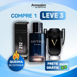 3 Perfumes Masculinos TESTER (100ml) - Sauvage | Invictus Victory | 212 VIP Black (5 Anos Armazém do Perfume)