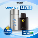 2 Perfumes Masculinos TESTER (100ml) - Ferrari Black | 212 VIP NYC | (5 Anos Armazém do Perfume)