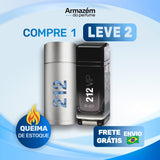 2 Perfumes Masculinos (100ml) - 212 MEN | 212 VIP Black | (5 Anos Armazém do Perfume)