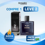 2 Perfumes Masculinos (100ml) - 212 VIP Black | Bleu de Chanel | (5 Anos Armazém do Perfume)