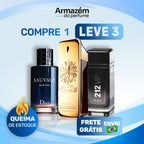3 Perfumes Masculinos TESTER (100ml) - 1 Million | 212 VIP BLACK | Sauvage Dior | (5 Anos Armazém do Perfume)